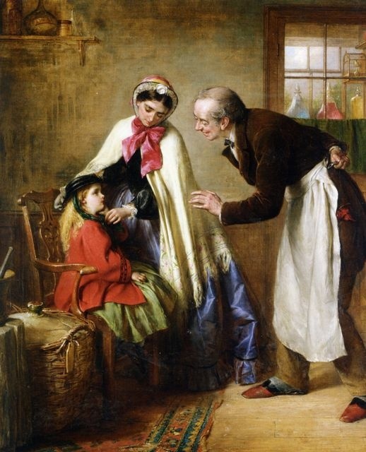 Первый визит к дантисту / A First Visit to the Dentist Эдвард Хьюз —1866 год.Edward Robert Hughes(1851-1914) — английский художник, писавший в стиле эстетизма и прерафаэлитизма. Его