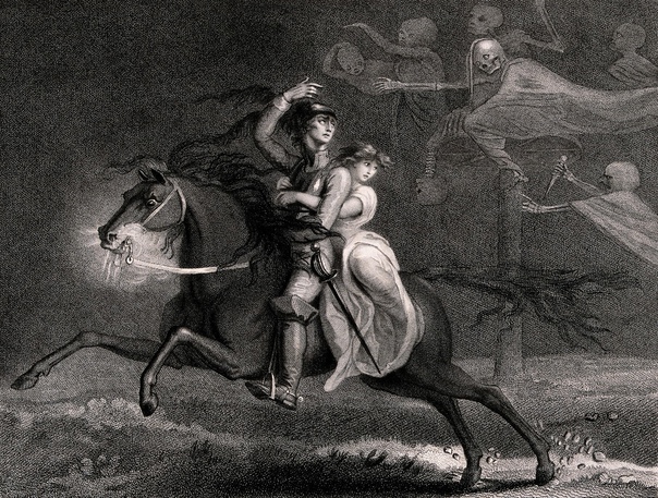 Готическая баллада о Леноре в живописи «Ленора» (Lenore) — баллада Готфрида Бюргера (1773) прославилась как образец романтического стихотворного произведения, породив множество подражаний и