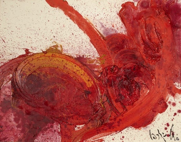 Кадзуо Ширага / Kazuo Shiraga ( 1924 – 2008 ). № 37 (Т45), 1962 Холст, масло.89 x 116 см.