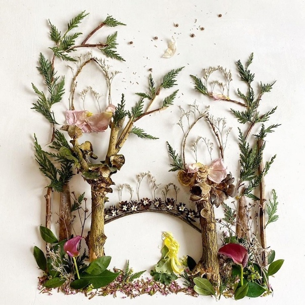 Удивительные картины из растительных материалов от Бриджит Бет Коллинз Американская художница Bridget Beth Collins создаёт произведения искусства, вдохновлённые природой и восхваляющие её