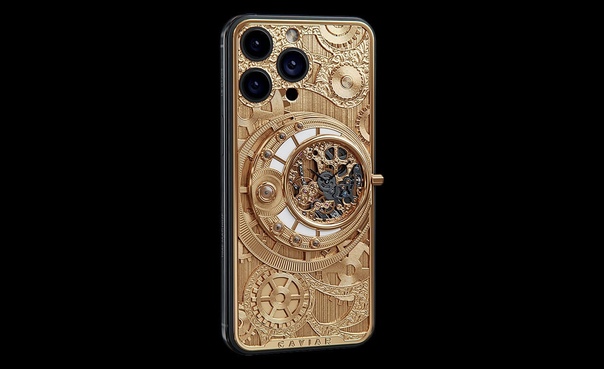 Caviar представили золотой iPhone 15 Pro с частицами метеорита и динозавра — за 7 млн рублей Премиальный бренд постарался на славу — корпус Time Machine выполнен из 24-каратного золота и