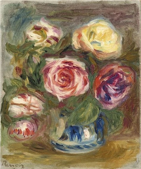 Розы Ренуара (Pierre-Auguste Renoir, 1841 - 1919)«Я просто даю своему мозгу отдохнуть, когда рисую цветы (...) Когда я пишу цветы , я устанавливаю тона, тщательно изучаю отношения (...) Опыт,