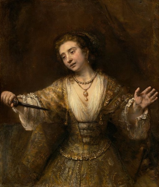 Рембрандт ван Рейн / Rembrandt van Rijn (1606 - 1669). Lucretia 1664 oil on canvas; 120 x 101 cm.