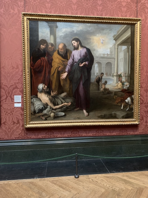 Шедевры лондонской Национальной галереи в деталях Бартоломе Эстебан Мурильо, «Христос исцеляет парализованного у бассейна Вифезды »