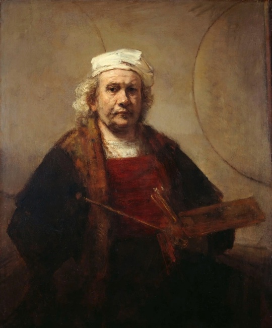 Рембрандт ван Рейн / Rembrandt van Rijn (15 июля 1606 - 1669). Автопортрет.