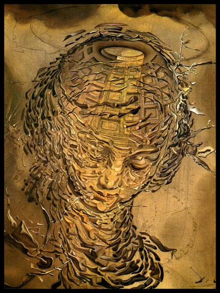 «Взрывающаяся рафаэлевская голова», Сальвадор Дали 1951 г. Холст, масло. Размер: 43×33 см.Шотландская национальная галерея современного искусства, Эдинбург В год завершения этой картины вышел