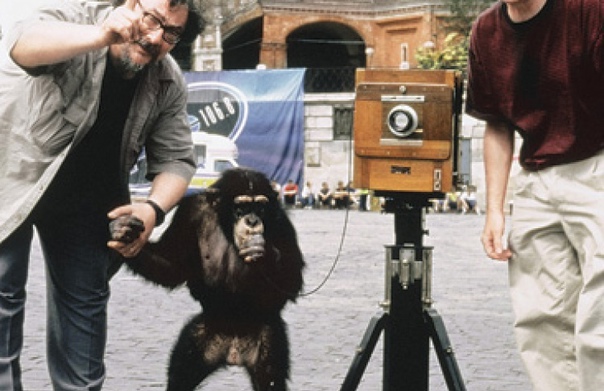 Как Виталий Комар и Александр Меламид учили шимпанзе Мики делать фотографии на Красной площади Серией фотографий 1998 года «Москва глазами Микки» авторы задали вопрос о роли человеческой расы на