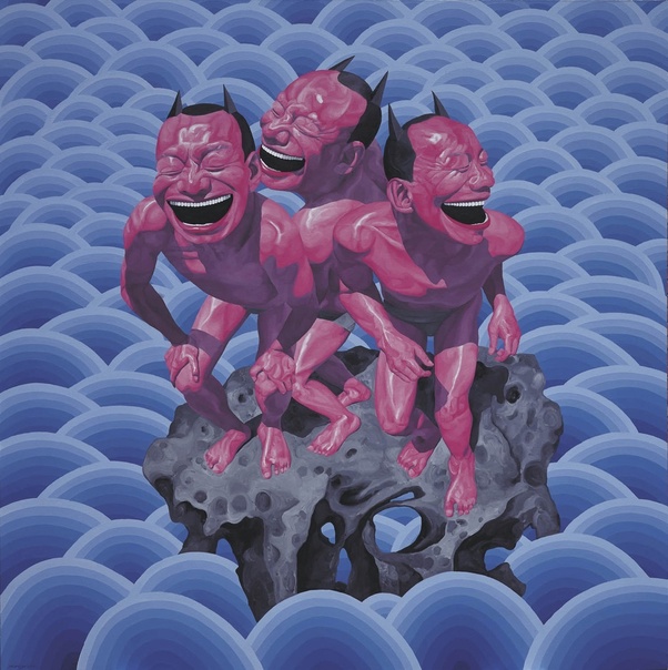 Юэ Миньцзюнь. Искусство сардонического смеха Yue Minjun - один из самых популярных и дорогих современных китайских художников. Получил широкую известность благодаря автопортретам, на которых он