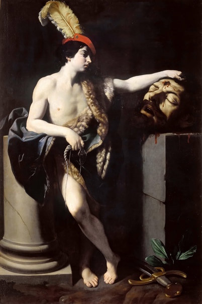 «Давид с головой Голиафа», Гвидо Рени 1605 г. Холст, масло. Размер: 222x147 см. Галерея УффициГвидо Рени (1575–1642) находился под влиянием Караваджо. Он воспринял убеждение мастера, что