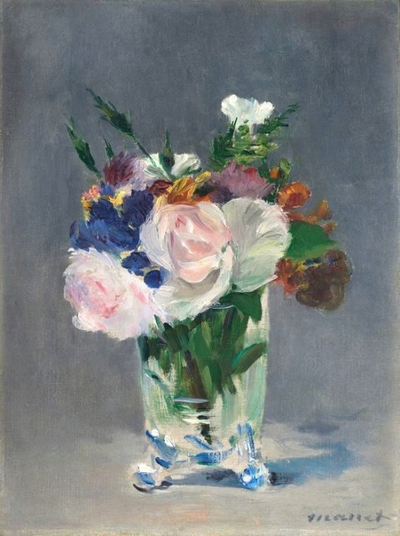 Эдуард Мане (Édouard Manet, 1832–1883, Франция). Цветы в хрустальной вазе. 1882 Холст, масло.32.7 x 24.5 cm