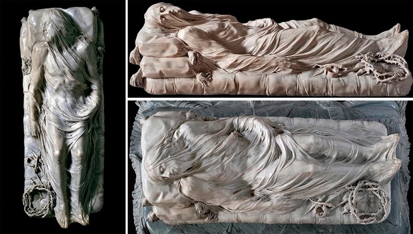 Непревзойдённый шедевр в мраморе Cristo velato Скульптура является признанным шедевром барочного искусства, вызывающим восторг у многочисленных посетителей, начиная от Антонио Кановы (известно,
