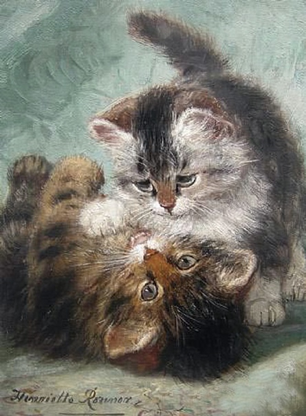 Кошки Генриетты Роннер-Книп Всем известно, что котята правят миром! Сегодня многие считают, что бельгийская художница нидерландского происхождения Henriette Ronner-Knip (1821−1909) всю жизнь