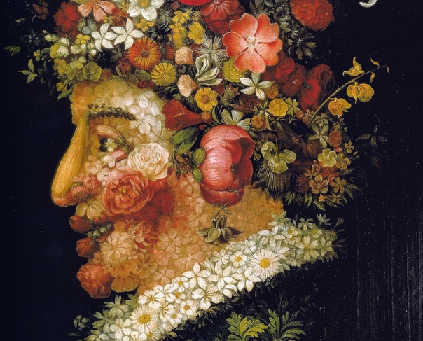 «Весна», Джузеппе Арчимбольдо 1570-е. Панель, масло. Размер: 84×57 см. Лувр, Париж Еще одна картина из баварского цикла Джузеппе Арчимбольдо «Времена года». В течение долго времени художник