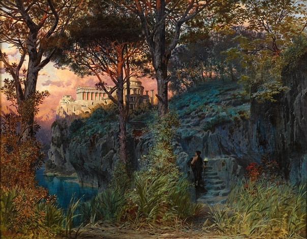 Романтические пейзажи Фердинанда Кнаба Ferdinand Knab (1834-1902) – признанный мастер архитектурного пейзажа. Руины в глазах немецкого художника – это субъективная летопись прошедших
