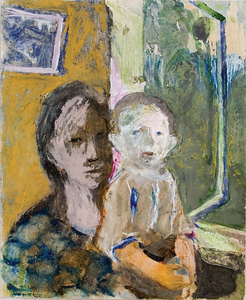 Zenonas Varnauskas (1923–2010) из серии «Мать и дитя»(Бумага, гуашь, акварель, тушь):
