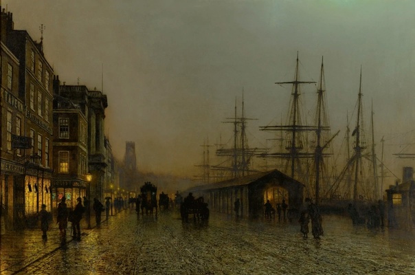 Живописцы Викторианской эпохи: Джон Эткинсон Гримшоу Британский художник John Grimshaw (1836−1893) наиболее известен своими городскими пейзажами, передающими туман и сумерки. В его картинах