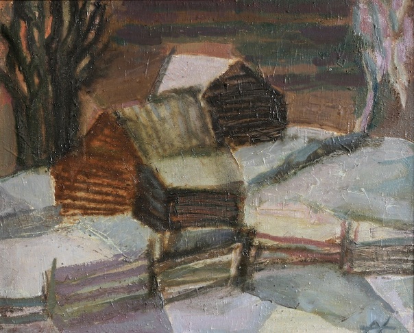 Андронов Николай Иванович ( 1929 — 1998 ) Зимний пейзаж, 1974 Холст, масло 56×71 см