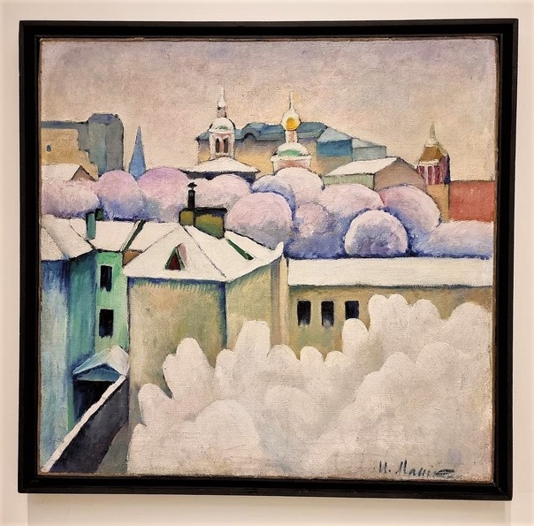 Илья Машков (1881-1944). «Городской зимний пейзаж» (1914) Холст, масло. 89 x 86 см. Государственный Русский музей,