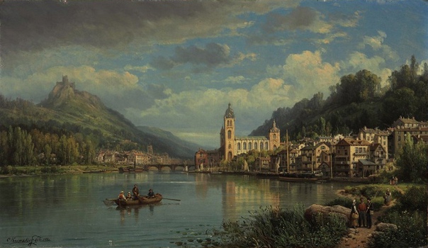 Чарльз Евфразия Кувассег (1838 - 1904) Французский художник 19 века. В основном он специализировался на пейзажной
