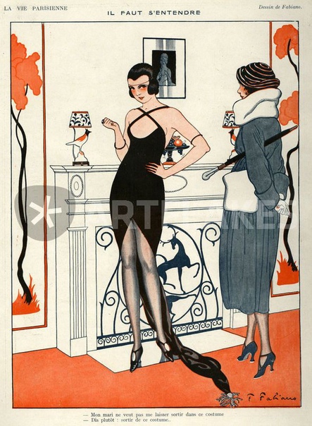Небольшая подборка иллюстраций в стилях ар-деко и ар-нуво для эстетов и любителей французских журналов 1920-х