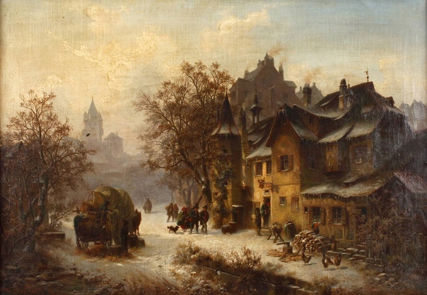 Генрих Бюркель (1802-1869) Немецкий жанровый и ландшафтный художник. Представитель стиля бидермейер в немецкой
