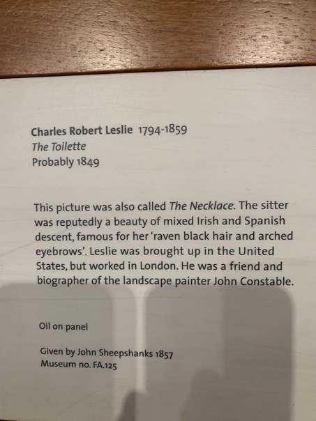 Шедевры музея Виктории и Альберта в деталях Чарльз Роберт Лесли «Туалет»/The Toilette 1849 г.