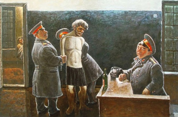 Картины под запретом Цензура в СССР не признавала картины, на которых довольно реалистично была написана жизнь. Такие работы не только были запрещены к показу, за них можно было угодить в