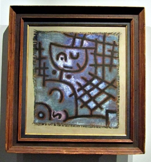 Пауль Клее (нем. Paul Klee, 18 декабря 1879 — 1940). Пленник. 1940.Брезент, масло.45×43 см