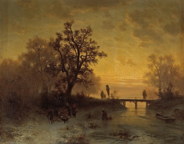 Генрих Бюркель (1802-1869) Немецкий жанровый и ландшафтный художник. Представитель стиля бидермейер в немецкой