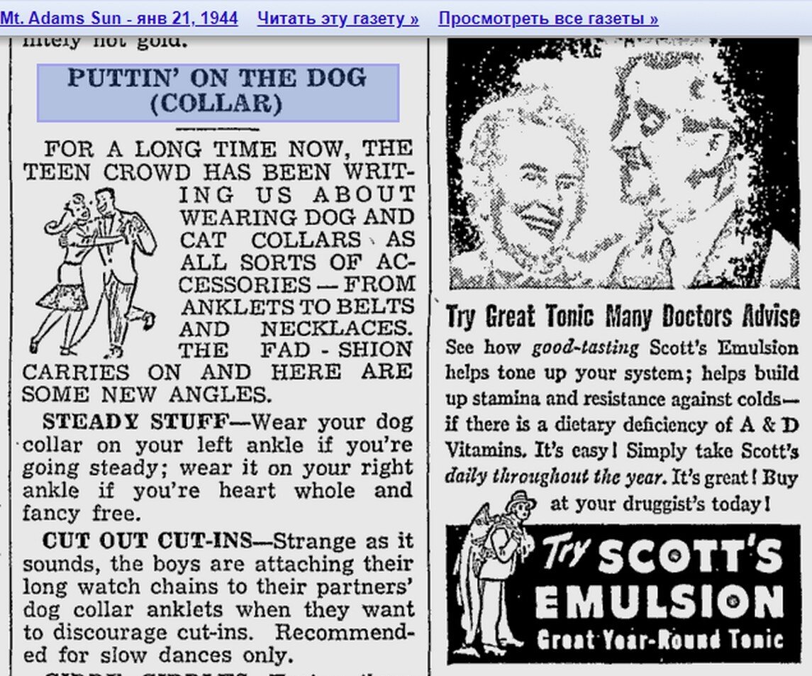 "Зачем в 50-х годах девушки носили собачий ошейник на лодыжке: мода, которая позабыта (и слава Богу)"